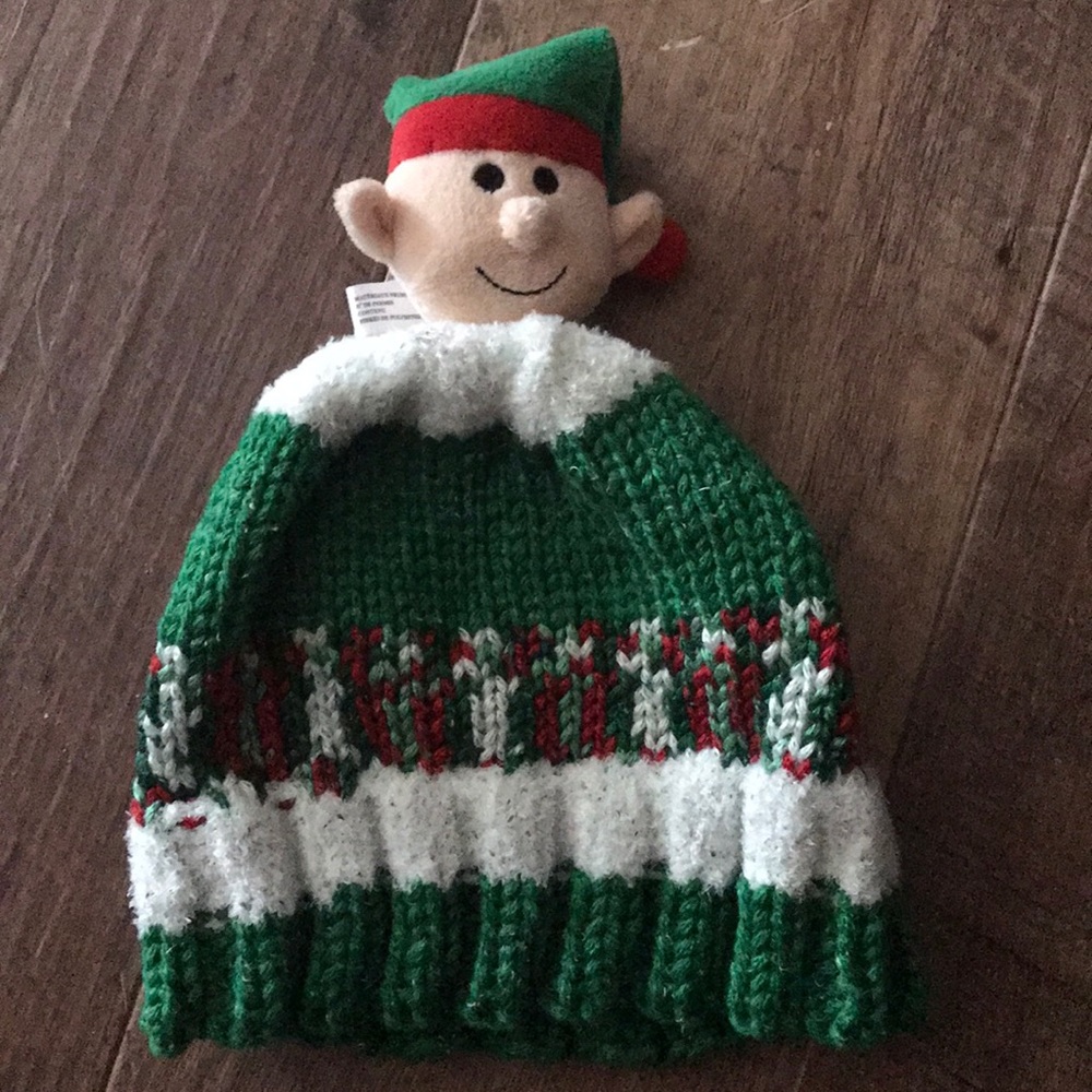 Hand knitted kids beanie